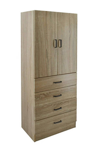 Product 2 Door & 4 Drawer Closet 60x38x160cm Ankor 777945 base image