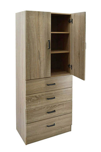 Product 2 Door & 4 Drawer Closet 60x38x160cm Ankor 777945 base image