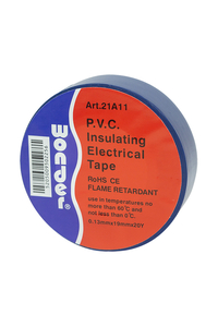 Product P.V.C. Insulating Electrical Tape 19mmX10.13mmX18.3m Blue Wonder 21A11 base image