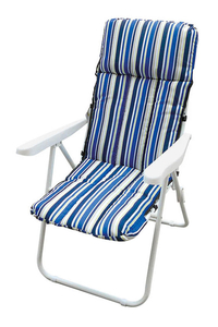 Product Πολυθρόνα Με Ανάκλιση Μεταλλική Μπλε / Λευκό Garden Friend P1548102 base image