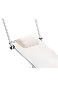 Product White Aluminium Folding Sunbed With Shade L1986360 base image