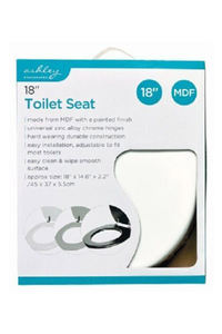 Product MDF Toilet Seat Cover White Ashley Housewares BB-TS503 base image