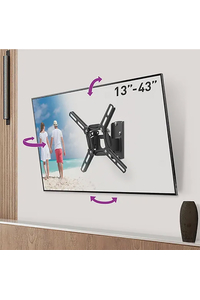 Product TV Wall Mount LCD 13" - 43" Adjustable With Tilt Barkan 2200.B base image