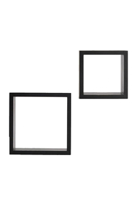 Product Square Shelves 2 pcs MDF Black Element Marseille base image