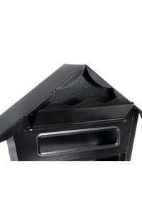 Product Metal Letter Box Black 36x10x34cm Neilsen CT2606 base image