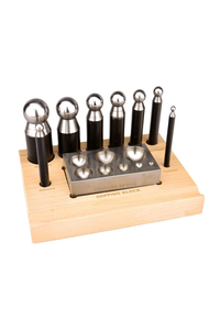 Product Dapping Punch & Block Set 9 Piece With Wooden Stand Neilsen CT5114 base image