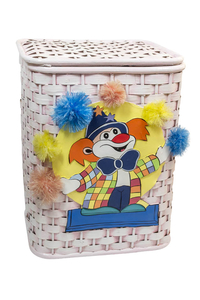 Product Wicker Storage Basket "Pink/Clown" Big 141780 base image