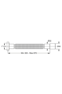 Product Σιφόνι Εύκαμπτο 1 1/4x32/40 Magikone base image