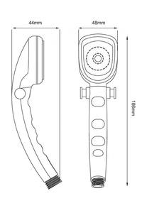 Product Shower Head Chrome Withg Flow Switch Novara 41019 base image