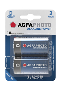 Product Alcaline D LR20 1.5V Batteries 2 pcs AgfaPhoto base image