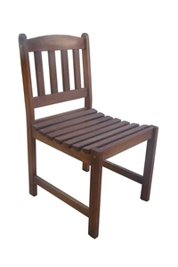 Product Καρέκλα Ξύλινη Σταθερή Καρυδί base image