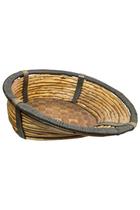 Product Wicker Basket Oval Black/Brown Medium 330094 base image