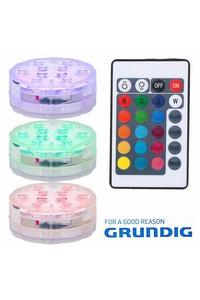 Product Φωτιστικά LED RGB 3 τεμ. Με Τηλεχειριστήριο Grundig 08409 base image