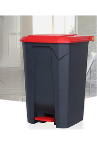 Product Garbage Bin Charcoal / Red 50Lt base image