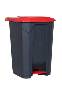 Product Garbage Bin Charcoal / Red 50Lt base image