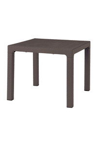 Product Plastic Rattan Table 90x90x75cm Brown base image