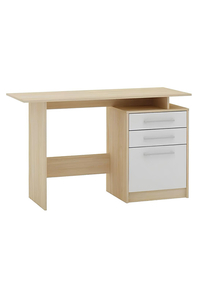 Product Desk With 3 Drawers Birch/White 120x48x76cm "Decon" base image