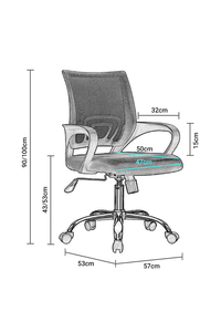 Product Καρέκλα Γραφείου Mesh Μαύρη BF2101-F base image